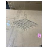 MODERN UPHOLSTERED WINGBACK BED, NO BOX SPRING NEE