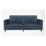 $410 NOVELLE 81" VELVET SQUARE ARM CONVERTIBLE SOF