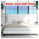 ELISON PLATFORM BED WITH FABRIC UPHOLSTERED HEADBO