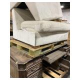 1 LOT OF 1-OFFICE DESK./ 2- ARMELESS CHAIR