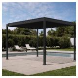 $1900 88H METAL FRAME PERGOLA WITH ADJUSTABLE LOUV