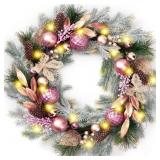 AROLA 24" CHRISTMAS BALLS AND PINECORN PRE-DECORAT