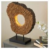 $105 COLE AND GREY RESIN LIVE EDGE ROOM TABLE LAMP