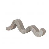 STORIED HOME MARBLE WAVE DOUBLE TAPER CANDLE HOLDE