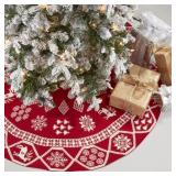 TWO-WAY FESTIVE KNIT TREE SKIRT