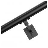 WALL MOUNTED STAIR HANDRAIL BLACK ALUMINUM INDOOR