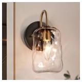 BERGESON IRON ARMED SCONCE WITH GUNMETAL BRUSHED B