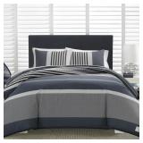 NAUTICA RENDON COTTON GREY DUVET COVER SET
