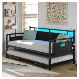 $205 MERRYLEE DAYBED WITH POP UP TRUNDLE,METAL TWI
