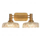 $174 VINTAGE WALL SCONCES 2-LIGHT BATHROOM LIGHT F