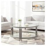 GLASS TOP SINGLE COFFEE TABLE