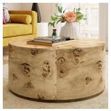 $345 KYLIE BURL WOOD COFFEE TABLE