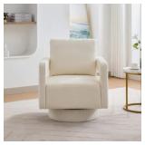 $230 29.12" W PILLOW BACK HOLLOW ARM SWIVEL ACCENT