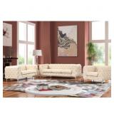 3 - PIECE VELVET LIVING ROOM SET