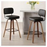 $210 LOGREIRA SWIVEL UPHOLSTERED COUNTER & BAR HEI
