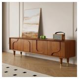 $870 71" MID CENTURY WOOD TV STANDS, BROWN MEDIA C