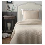TOMMY BAHAMA RAFFIA SOLID COTTON REVERSIBLE QUILT