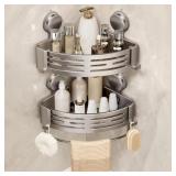 CORNER SHOWER CADDY SUCTION CUP SHOWER SHELF CORNE
