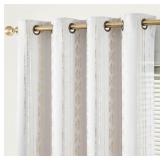 JINCHAN 95% BLACKOUT BOHO CURTAINS 96 INCHES LONG