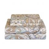 100% COTTON QUEEN PERCALE PAISLEY SHEET SET