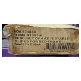 SET OF (4) ADJUSTABLE GLIDES FOR BED FRAME