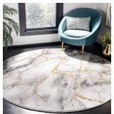 SAFAVIEH CRAFT COLLECTION AREA RUG - 4' ROUND, GRE