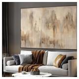 EXTRA LARGE WALL ART FABRIC PRINT - NEUTRAL ABSTRA