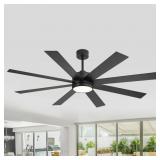 BEIL 52/65 INCH LARGE MODERN CEILING FAN WITH LIGH