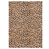 DULCET LEOPARD BLACK 3 3 X 5 MODERN ANIMAL PRINT A