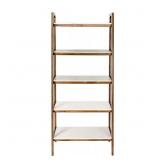 $352 AVALON 73 IN. TALL OFF-WHITE/PECAN WOOD BOOKC