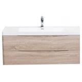 $895 EVIVA SMILE 48 IN. OAK WALL MOUNTSINGLE SINK