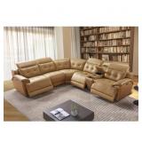 $3000 POWER RECLINING LEATHER CORNER RECLINER SOFA