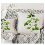 SQUARE,GREEN FIELD PLANT FOLIAGE - FARMHOUSE PRINT