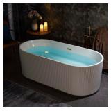 WOODBRIDGE FREESTANDING BATHTUB OVER FLOW AND DRAI