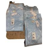 1 LOT OF LOFT OUTLET PASTEL BLUE SHIRTS, (2)XL & (