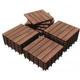 27 PIECE PATIO DECK TILES 12 X 12IN WOOD FLOOR TIL