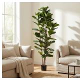 ARTIFICIAL FIDDLE LEAF FIG TREE - 6FT FAKE PLANT W
