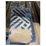 BEIGE/BLACK AREA RUG