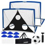 6X4 FT KIDS SOCCER GOALS FOR BACKYARD SET OF 2- PO