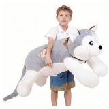 40 INCH JUMBO HUSKY STUFFED ANIMALS, GIANT WOLF DO