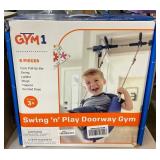 6 PEICES SWING N PLAY DOORWAY GYM 3+