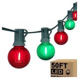 GOOTHY 50FT OUTDOOR RED/GREEN CHRISTMAS LIGHTS, G4