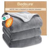 BEDSURE GENTLESOFT SHERPA FLEECE QUEEN BLANKETS FO