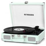 VINYL RECORD PLAYER BLUETOOTH VINTAGE PORTABLE SUI