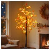 DR.DUDU 5 FT FALL DECORATIONS FOR HOME, LIGHTED FA
