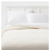 FULL/QUEEN CORDUROY PLUSH COMFORTER IVORY - ROOM E