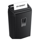BONSAII 10-SHEET CROSS CUT PAPER SHREDDER, 5.5 GAL