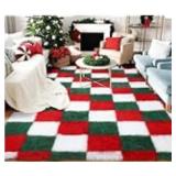 KICMOR RUGS FOR LIVING ROOM, 5X8 FLUFFY SOFT GREEN