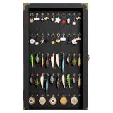 KEYCHAIN DISPLAY CASE CABINET, WALL MOUNTED WOOD O