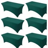 6-PACK PREMIUM HUNTER GREEN SPANDEX TABLECLOTHS FO